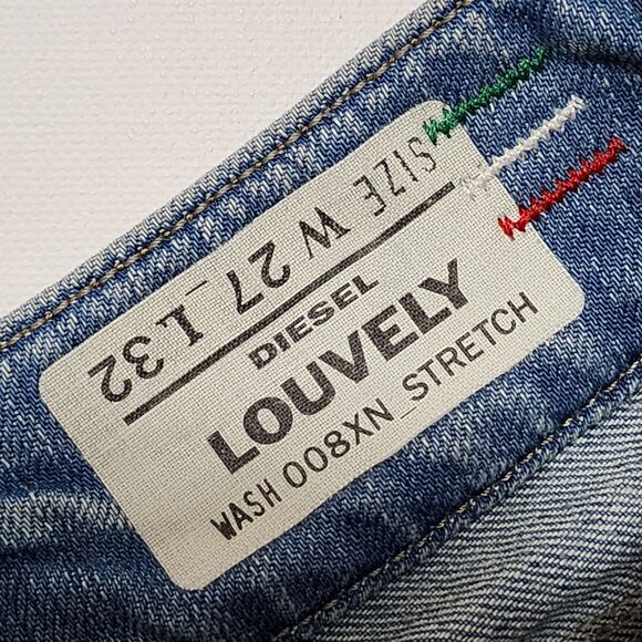 Diesel Light Wash Stretch Denim Low Rise Louvely Bootcut Jeans - Picture 6 of 8